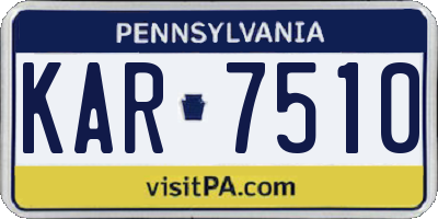 PA license plate KAR7510