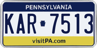 PA license plate KAR7513