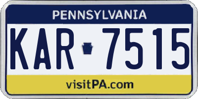PA license plate KAR7515