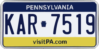 PA license plate KAR7519