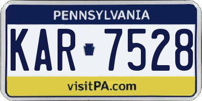 PA license plate KAR7528