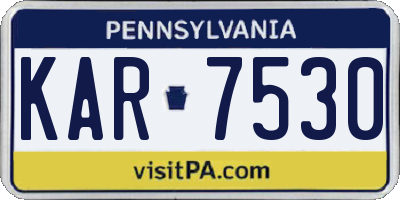 PA license plate KAR7530