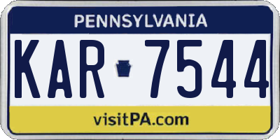 PA license plate KAR7544