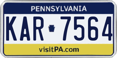 PA license plate KAR7564