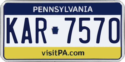 PA license plate KAR7570