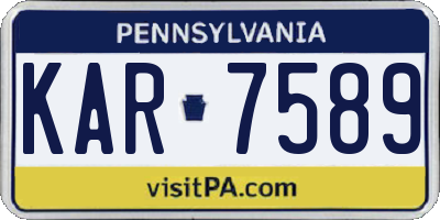 PA license plate KAR7589