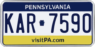 PA license plate KAR7590