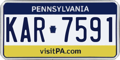 PA license plate KAR7591