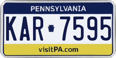 PA license plate KAR7595