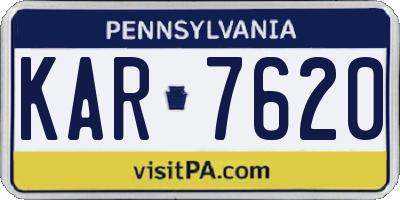 PA license plate KAR7620