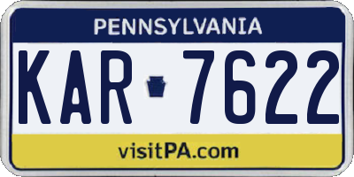 PA license plate KAR7622