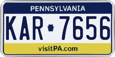 PA license plate KAR7656