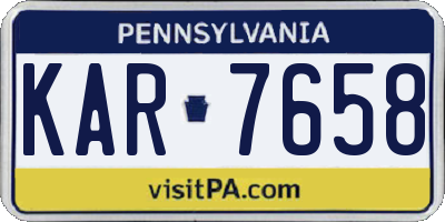 PA license plate KAR7658