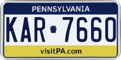 PA license plate KAR7660