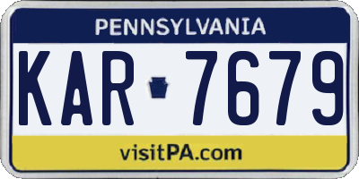 PA license plate KAR7679