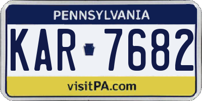 PA license plate KAR7682