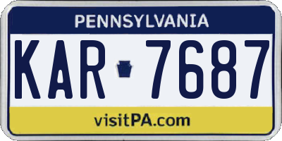 PA license plate KAR7687