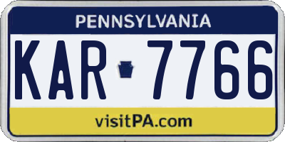 PA license plate KAR7766