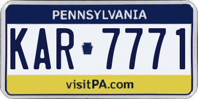 PA license plate KAR7771
