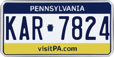 PA license plate KAR7824