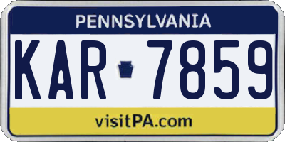 PA license plate KAR7859