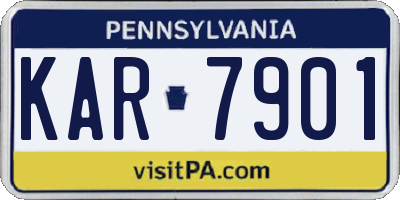 PA license plate KAR7901