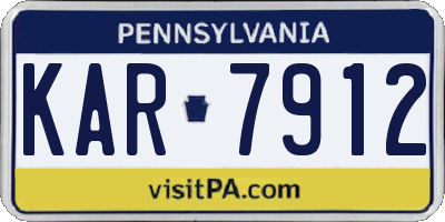 PA license plate KAR7912