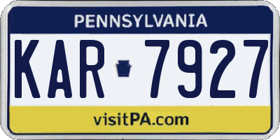 PA license plate KAR7927