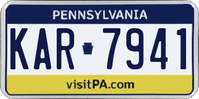 PA license plate KAR7941