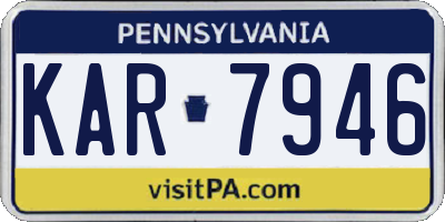 PA license plate KAR7946