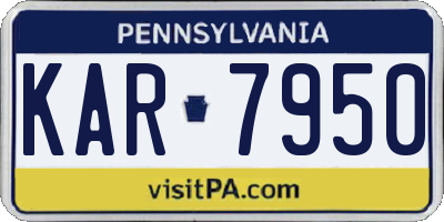 PA license plate KAR7950