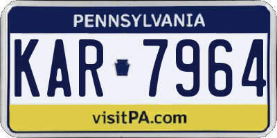 PA license plate KAR7964