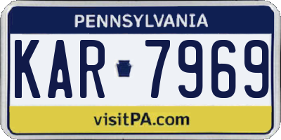 PA license plate KAR7969