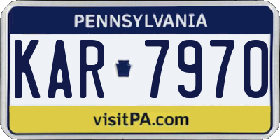 PA license plate KAR7970