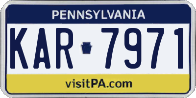 PA license plate KAR7971