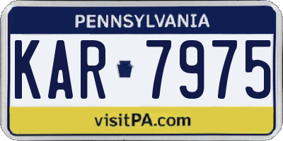 PA license plate KAR7975