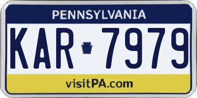 PA license plate KAR7979