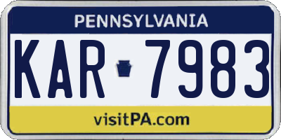 PA license plate KAR7983