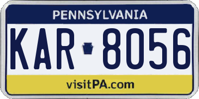 PA license plate KAR8056