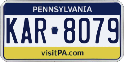 PA license plate KAR8079
