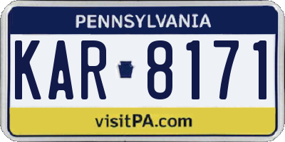 PA license plate KAR8171