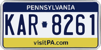 PA license plate KAR8261