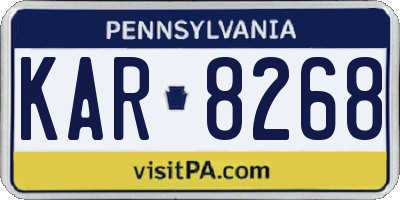 PA license plate KAR8268