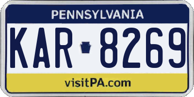 PA license plate KAR8269