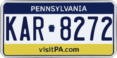 PA license plate KAR8272