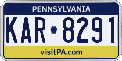 PA license plate KAR8291