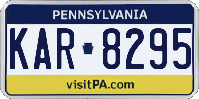 PA license plate KAR8295