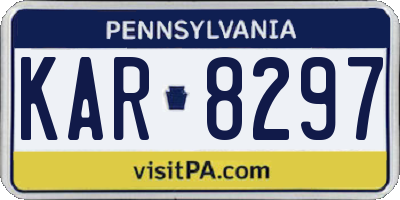 PA license plate KAR8297