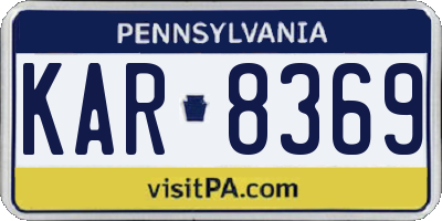 PA license plate KAR8369