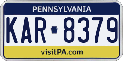 PA license plate KAR8379